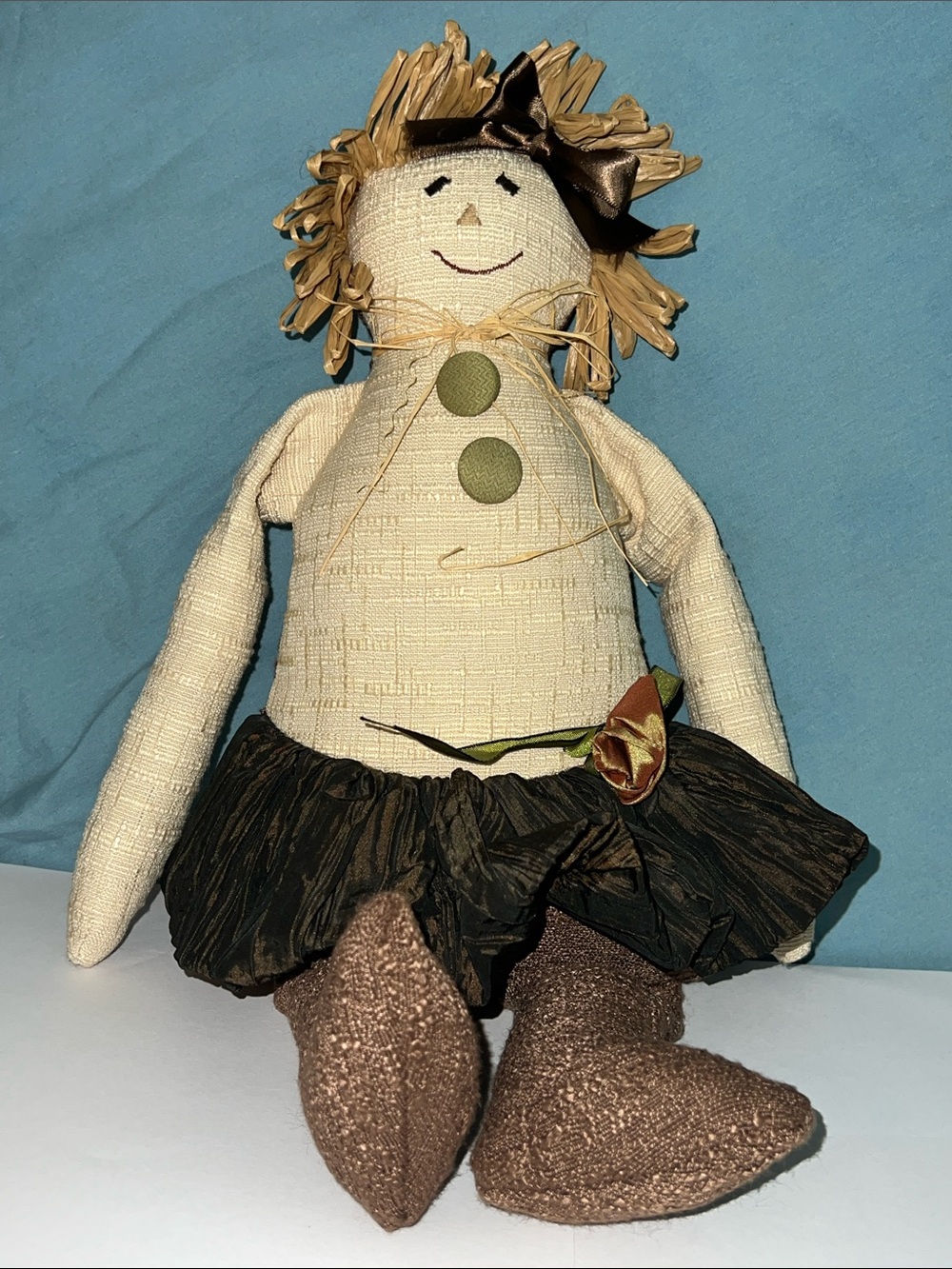 VTG 2007 Woof & Poof 18" Musical Scarecrow Doll Fall Shelf Sitter Rare